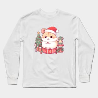 Cute Christmas Hamster Long Sleeve T-Shirt